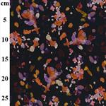 Terry Backed Jersey Black with Multi Splodges Fabric 0.5m