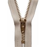 Brass Jeans Zip Beige 18cm (7