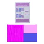 Jenny Jackson Blue, Pink & Purple FPP Block Twelve of the Month Kit: Paper Pattern & Fabric Panel