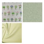 Linen Look Flower Pots & Linen Look Duckegg Fabric Bundle (2.5m). Save £3