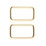 38mm Gold Colour Rectangle Loop - 2 Pieces
