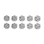 Cymbal Stelida - Honeycomb Bead Sub - Antique Silver Plated (10pk)