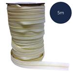 Cream Continuous Zip Roll Size 5 (5m)
