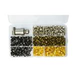 Green Machine Pyramid Stud Set 6mm & Die with Secure Organiser