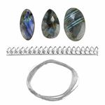 925 Sterling Silver, Faceted Labradorite Gallery Wire Project With Downloadable Instructions By Ellie Gallagher