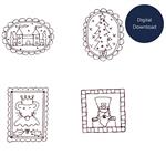 Mandy Shaw Christmas Tree Decorations 4 Patterns  (4 inch Hoop) Digital Embroidery Downloads 
