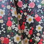 Sewing - Sanctuary Black Impeccable Memories Eco-Laminated Fabric 1m