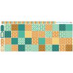 Amber Makes Retro Floral Charm Squares Fabric Panel (140 x 60cm)