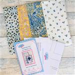Living in Loveliness Fabulously Fast Fat Quarter Fun Issue 12 Sew Essential Liberty Mustard Blue