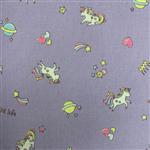 Pastel Life Unicorns On Lilac Fabric 0.5m - exclusive