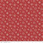 Riley Blake Magical Winterland Slowflake Barn Red Fabric 0.5m