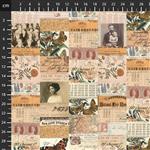 Tim Holtz Eclectic Elements Palette Digital Collection Collage Orange Fabric 0.5m