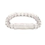 90cts Clear Quartz Bamboo Stretch Bracelet, Approx 8mm & 11x39mm