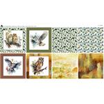 The Crafty Witches Twilight Hoot Square Panels Birds of a Feather Fabric Panel (140 x 75cm)