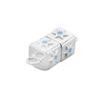 925 Sterling Silver With Blue Enamel Star Magnetic Clasp Approx 18x8mm