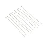 Silver Plated Base Metal Head Pins, Approx 80mm, 9pcs