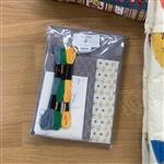 Sew with Beth Keep Calm & Buy Flowers Embroidered Cushion Cover Kit in Grey: Fabric & Instructions