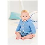 Bambino Baby Boys Hoodie Little Blue Mist: 0-12 Months Pattern & 2 Balls