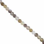 35cts Botswana Agate Plain Rounds, Approx 4mm,38cm Strand