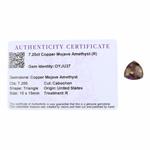7.2cts Copper Mojave Amethyst 15x15mm Triangle  (R)