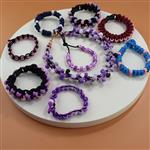 Acrylic Beads: 1x 6mm, 65pc Gold Beads + 7x 10mm, 24pcs Multi Colour Beads - 8 Compartments