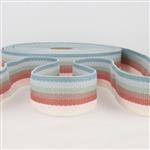 Webbing Vintage Stripes Multi-Coloured 40mm x 0.5m (Cut to Order)