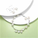 White Freshwater Cultured Potato Pearls, Approx 7mm, 8mm & 9mm, 2x38cm Strands With Downloadable Instructions By Linda Brumwell