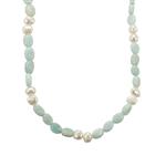 170cts Amazonite Smooth Ovals & Pearl Nuggets, Approx 5x4 - 12x9mm, Endless Necklace Approx 26