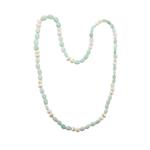 170cts Amazonite Smooth Ovals & Pearl Nuggets, Approx 5x4 - 12x9mm, Endless Necklace Approx 26