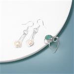 170cts Amazonite Smooth Ovals & Pearl Nuggets, Approx 5x4 - 12x9mm, Endless Necklace Approx 26