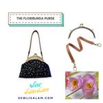 Sew Lisa Lams Safari Floribunda Bag Kit: Pattern, Trims & Fabrics - Japanese Flowers