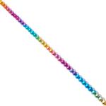 Matte Rainbow Ombre Hematite 10mm Plain Rounds & Memory Wire Project By Mark Smith