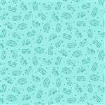 Roamin Holiday in Light Blue Silouhette Fabric 0.5m