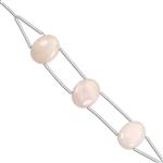 5cts Pink Opal Plain Oval Approx 8x10mm, 9cm Strand With Spacers (Set of 3 Pcs )