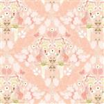 Poppie Cotton Serenity Blooms Collection First Kiss Peach Fabric 0.5m
