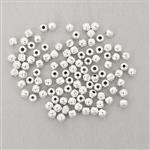 Silver Plated Base Metal Spacer Beads, Approx 2mm, 100pcs