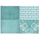Debbi Moore Designs Shabby Chic Owls Aqua & Blue Fatter Quarters (140 x 105cm)