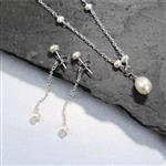 925 Sterling Silver 4mm White Freshwater Cultured Button Pearl Stud Earrings, 3 Pairs
