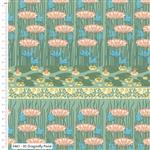 Art Nouveau V&A Dragonfly Pond Fabric 0.5m
