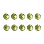 Green Machine 8mm Diamante Rivets with Mint Green Rhinestone (10 Sets)