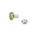 Green Machine 8mm Diamante Rivets with Mint Green Rhinestone (10 Sets)