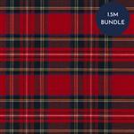 Flat Woven Cotton Blackwatch Tartan Fabric Bundle (1.5m)