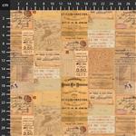 Tim Holtz Eclectic Elements Palette Digital Collection Ephemera Orange Fabric 0.5m