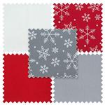Christmas Festive Glitter Fat Quarter Pack of 5
