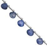 27cts Nilamani Faceted Heart Approx 6 to 9mm, 18cm Strand With Spacers