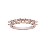 Rose Gold Plated 925 Sterling Silver Multi Gemstone Round Ring Mount (To fit 3.50mm gemstones)- 1pcs
