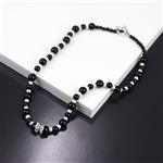 35cts Black Agate Plain Rounds Approx 4mm, 38cm Strand