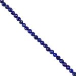 8cts Natural Lapis AA Faceted Rounds, Approx 2mm, 38cm strand