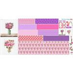 Amber Makes July The Flower Shop Block of the Month Kit: The Log Cabin Cushion Panel & Instructions