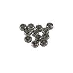 925 Sterling Silver Flower Spacer Beads, Approx 4.5x2.5mm, 12pcs